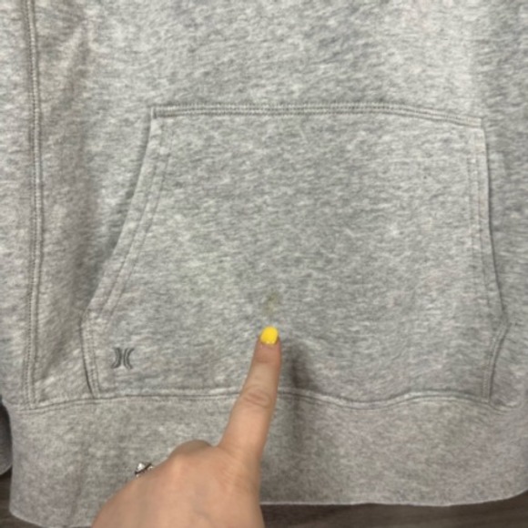 Hurley Womens Teens Youth‎ Hoodie Sweatshirt Gray Heathered Spell Out Pullover S - Picture 9 of 12